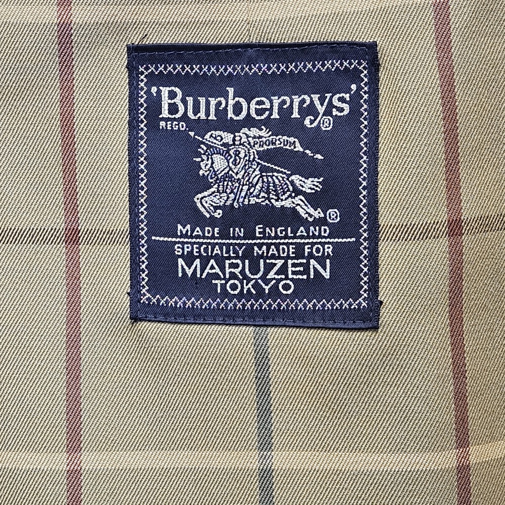 Burberry Maruzen Beige Nova Check Trench Coat Men XL Vintage 80s - Picture 5 of 16